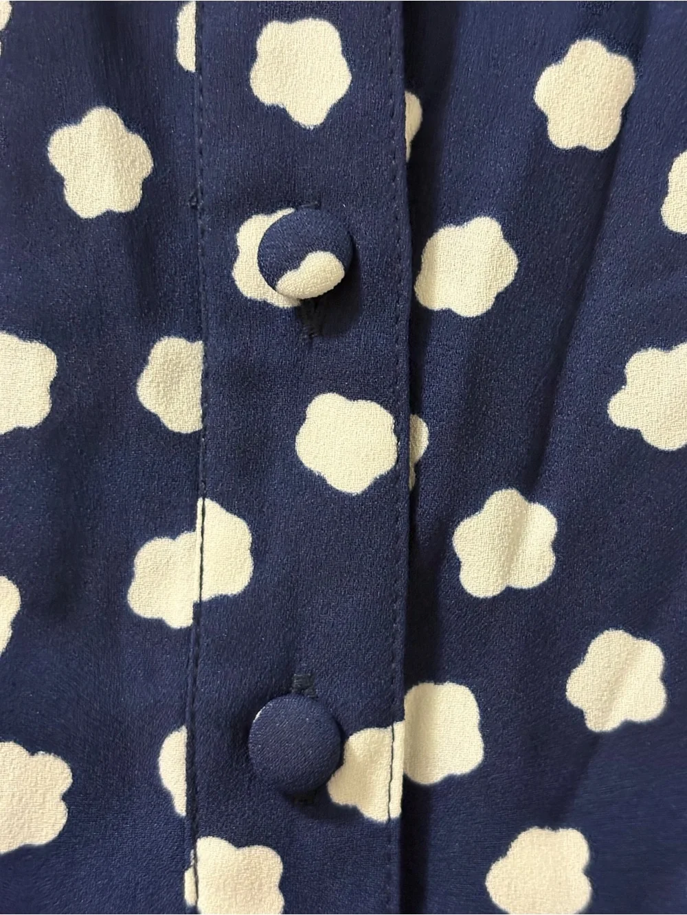 Kate Spade California Dreaming Cloud dot midi dress blue white. Size 0. NWOT